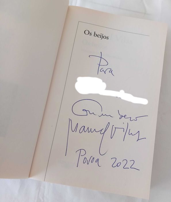 1ª ed. Os Beijos de Manuel Vilas - Autografado [Portes Inc]