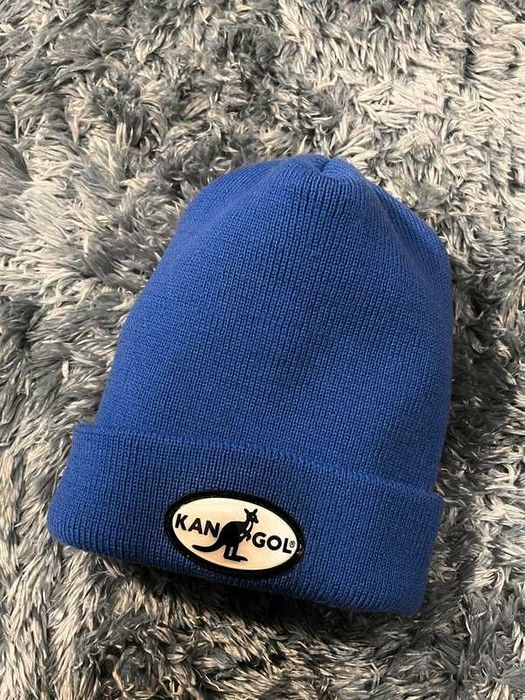 Kangol Niebieska Gruba Czapka