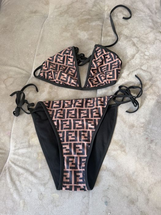 Fendi Strój Kąpielowy Damski Dwuczęściowy Bikini 40 42 Nowy L XL