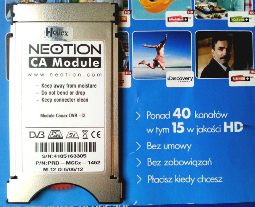 Moduł Neotion CAM Conax DVB i Karta Smart HD+
