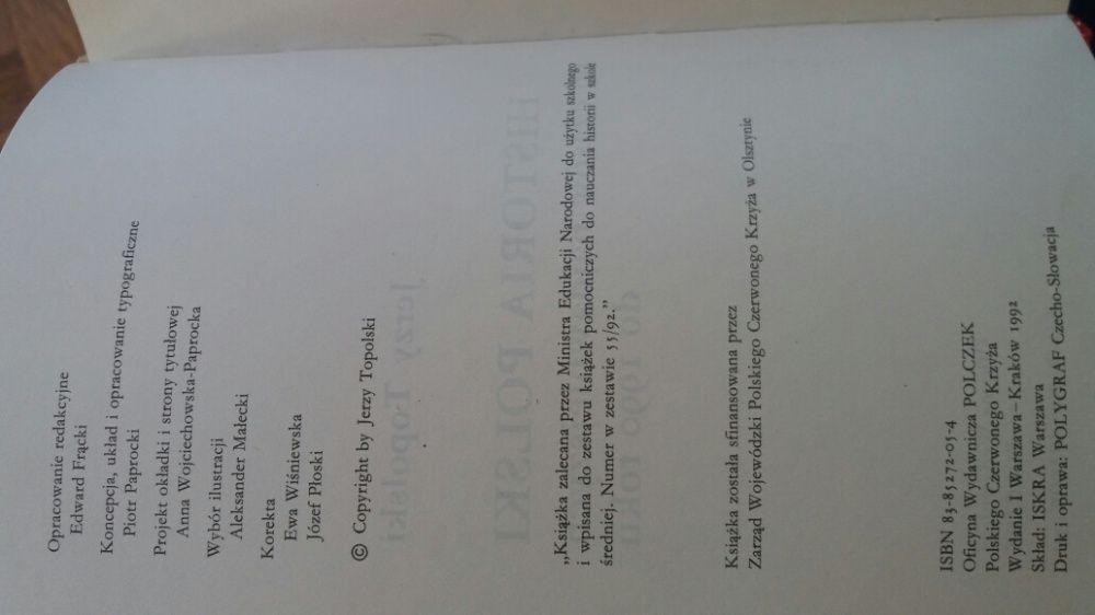 Książka Historia Polski Jerzy Topolski od czasów najdawniejszych do 1