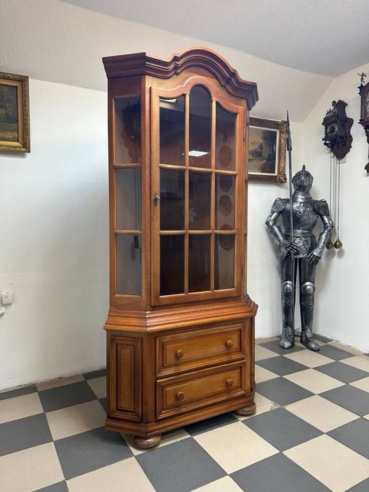 Кутова вітрина дуб масив угловая вітрина дерево 3598