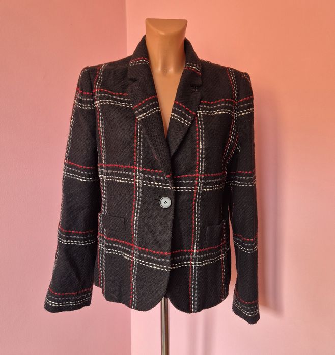 Żakiet damski duża krata 42