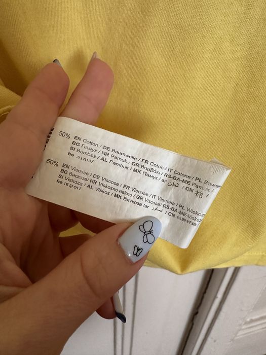 Żółty crop top Tally Weijl rozmiar XS