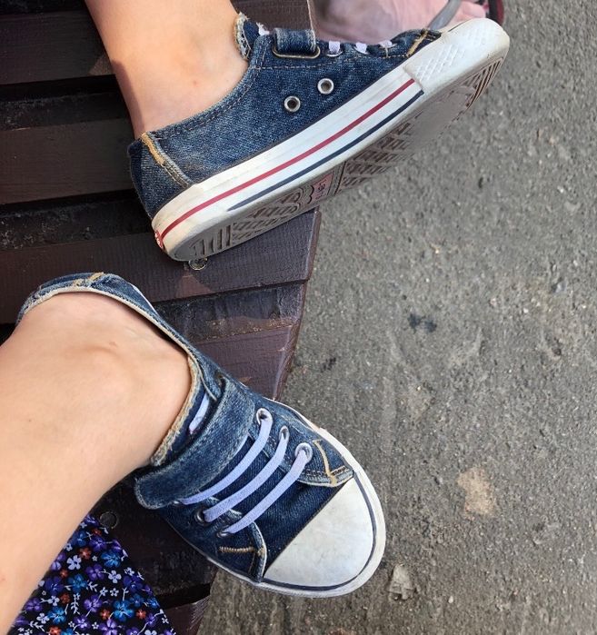 Кеды детские джинс Levi's Kids, цв. синий р.32/33 20,5см