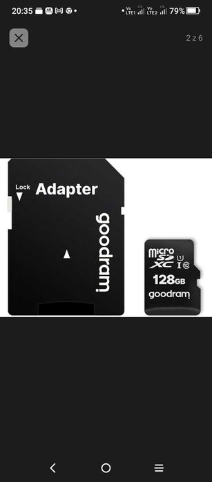 GOODRAM 128GB microSDXC 100MB/s C10 UHS-I U1 z adapterem bardzo szybka