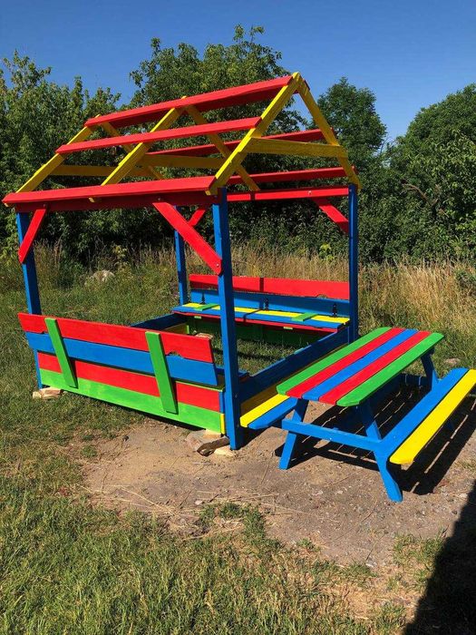 Пісочниця Дитяча | Песочница, Столик з Лавочками | 1м, 1.5м, 2м.