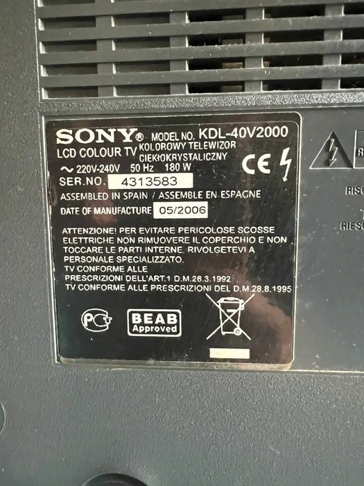 TV Sony Bravia 40"