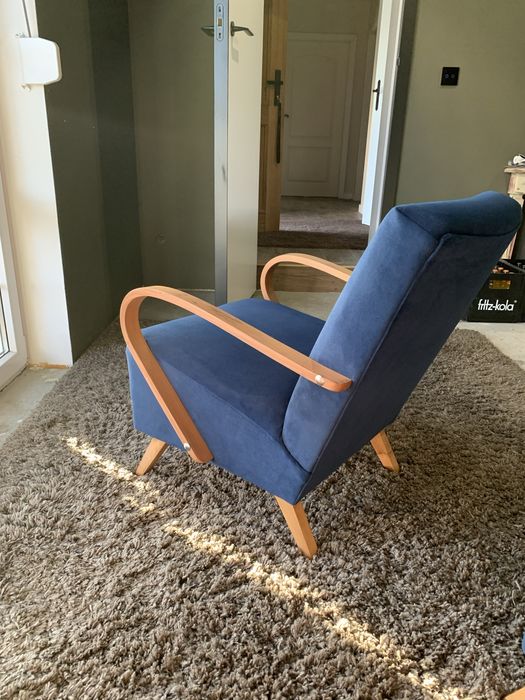 Fotele a'la Hallabala granatowe