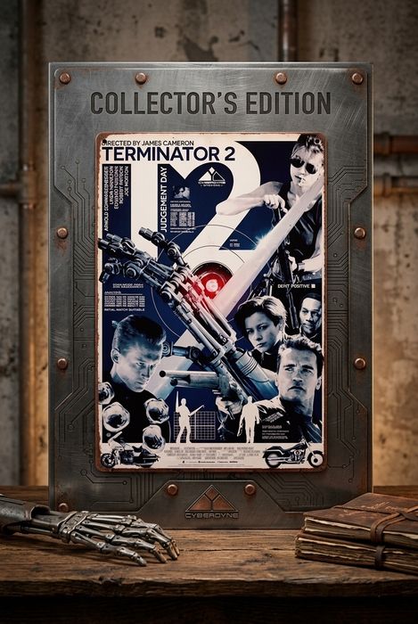Плакат постер на металле Терминатор 2 Terminator 2 кино 14х20 см