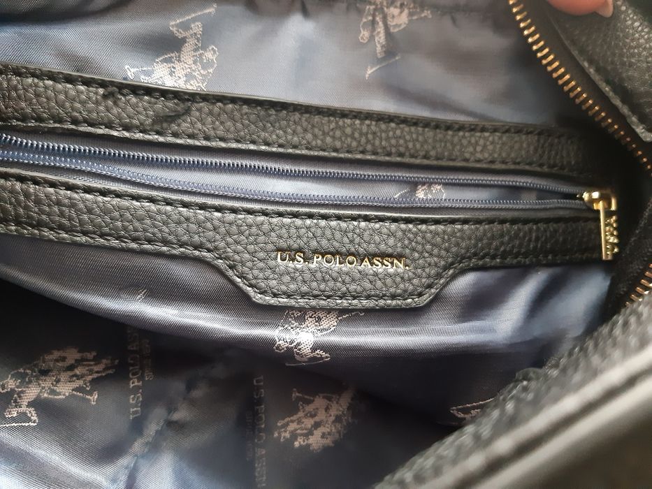 Us polo assn torebka czarna logowana listonoszka
