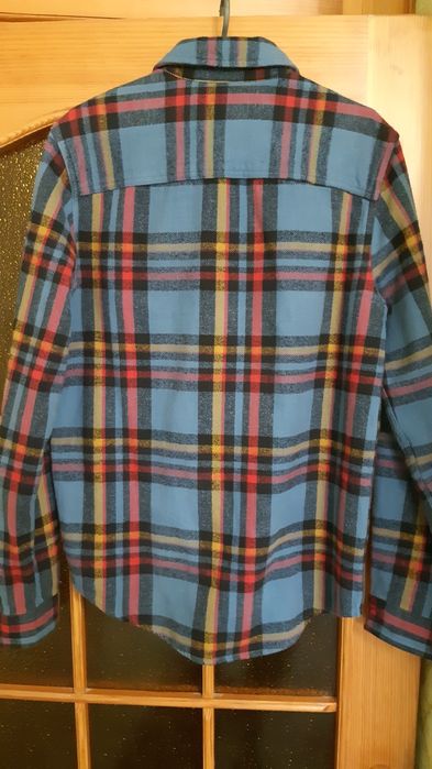 овершот тёплая рубашка в клетку от TOPMAN в размере S