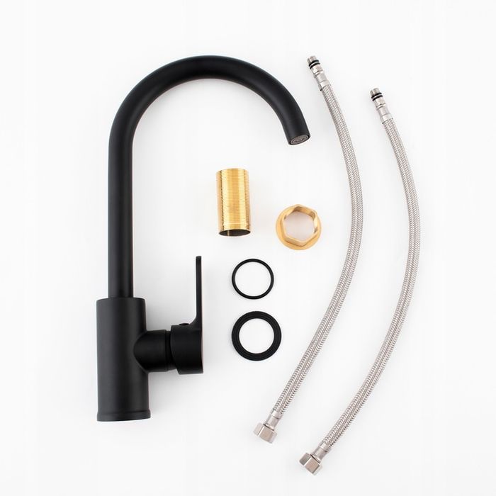 Bateria Kuchenna Czarna Obrotowa Kran Czarny Do Kuchni Zlewu Obrotowy