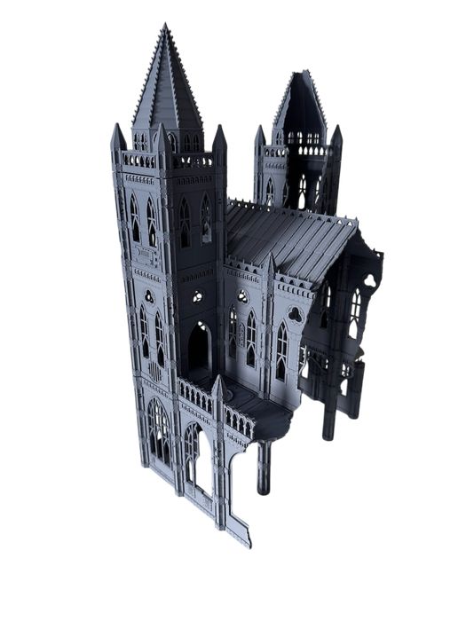 Imperialna Katedra - gotycka ruina (front), druk 3D do gier bitewnych