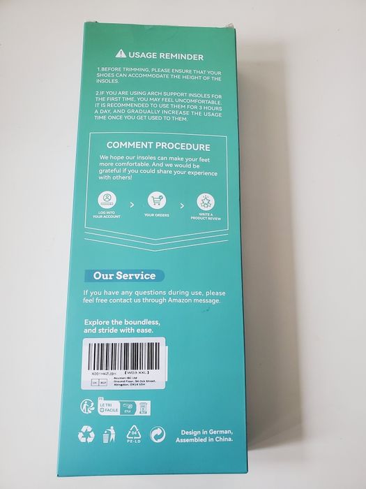 Wkładki ortopedyczne do butów roz.45-46