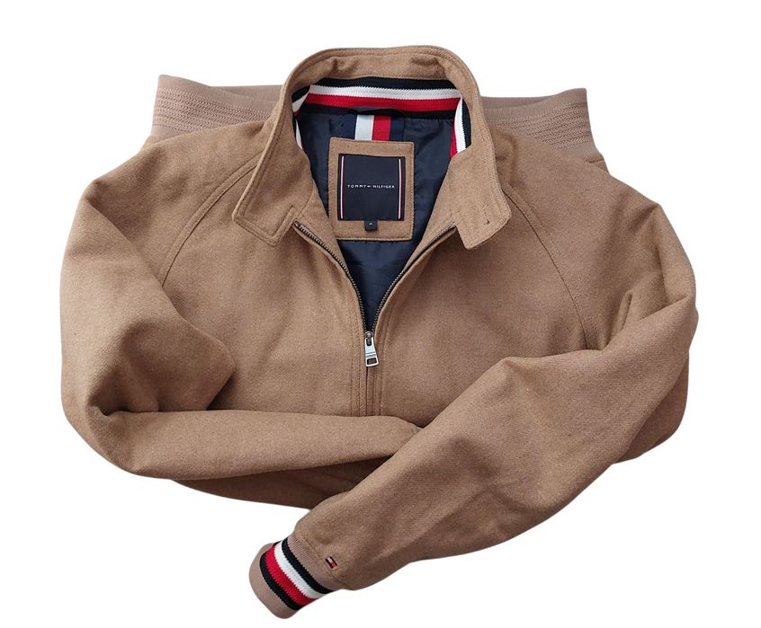 Tommy Hilfiger nowa kurtka męska bomber wełna Manteco Italy r. M