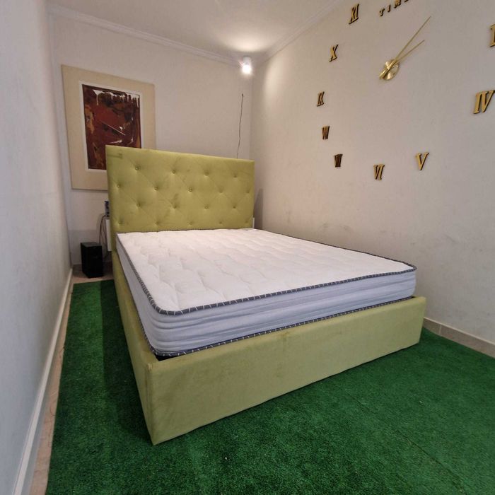 Camas de Casal Estofadas de Luxo 199€ Disp. em Várias Cores! 190x140m!