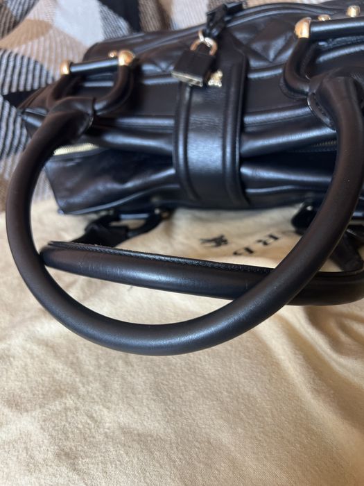 Сумка Burbbery Manor чорної квілтованої шкіри, золота фурнітура