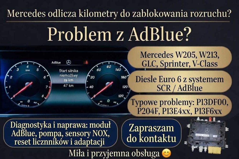 Mercedes Adblue  ECU TCU klonowanie naprawa