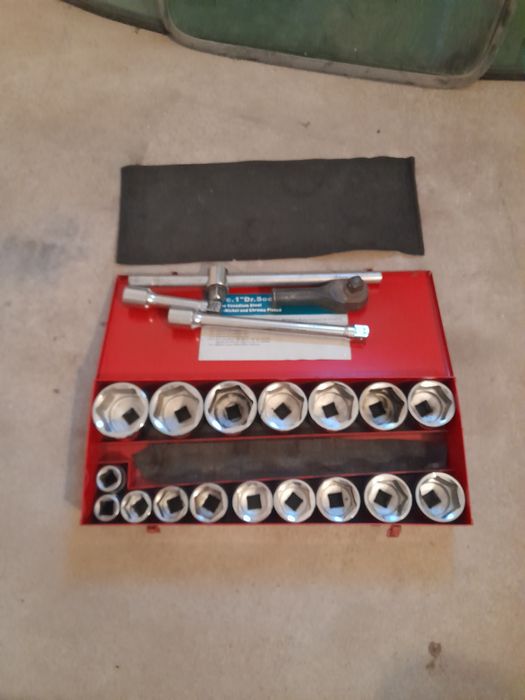 Jogo de chaves de caixa 1 polegada com roquete