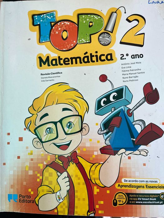 Livro Matemática 2º Ano Porto Editora TOP 2 Manual Escolar + Exercícios Ensino Básico