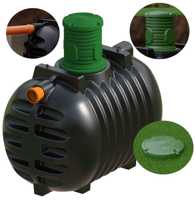 ATESTOWANY  zbiornik bezodpływowy na szambo RAPTOR 3000L