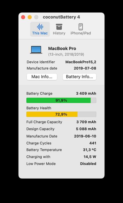 MacBook Pro 13” 2019 i5 2.4GHz 16GB 256GB Space Gray | komplet