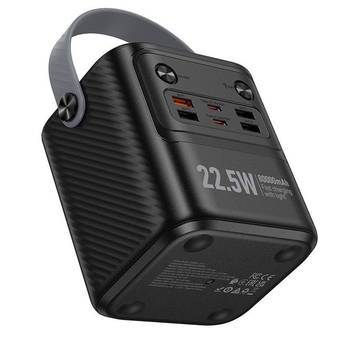 Повербанк HOCO J152 80000mAh 22.5W швидка зарядка ліхтар