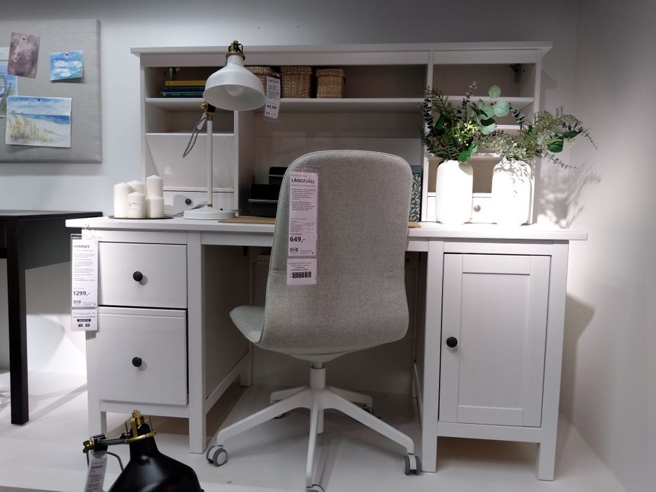 Biurko IKEA Hemnes biała bejca