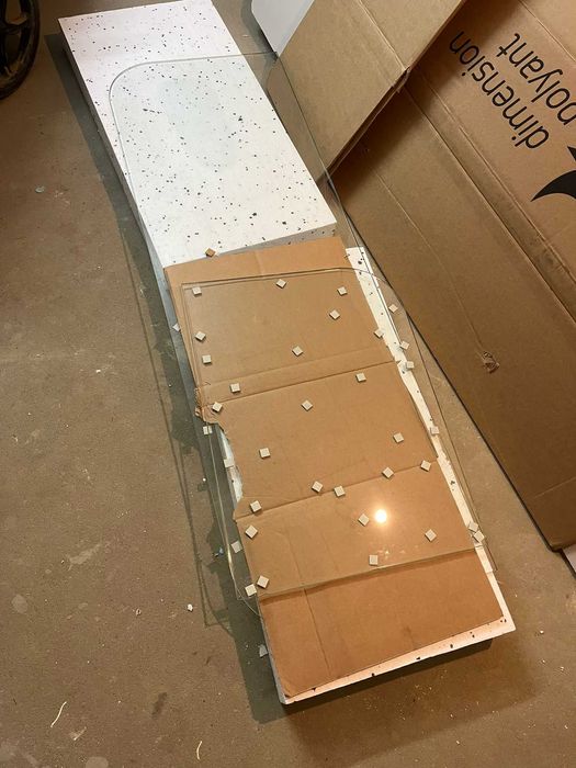 Szkło, szyba hartowana pod kominek L