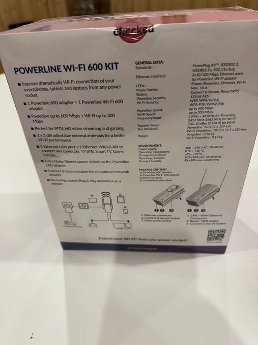 Kit 2 Powerline 600 MBIT/s Marca Strong - Novo