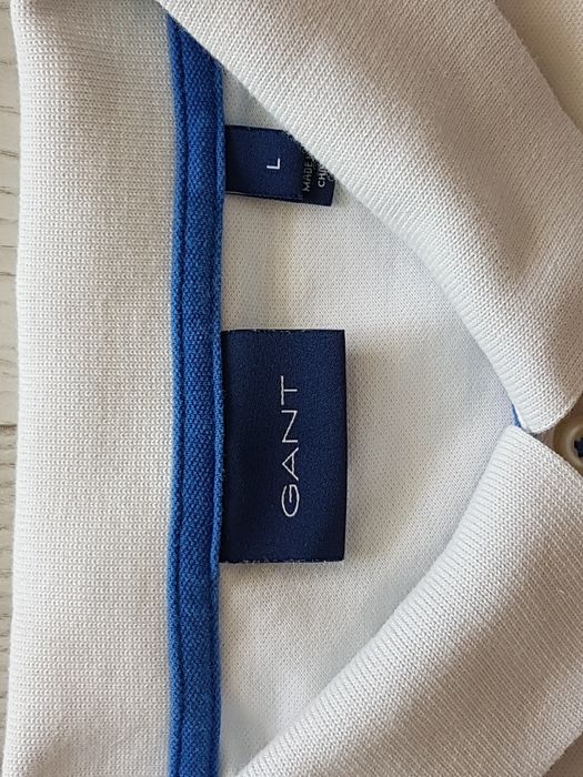 Koszulka polo nowa GANT biała, r. L