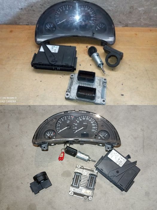 Corsa C combo 1.2 komputer sterownik zestaw startowy immo 55.350.552SD , 09.115112 BZ