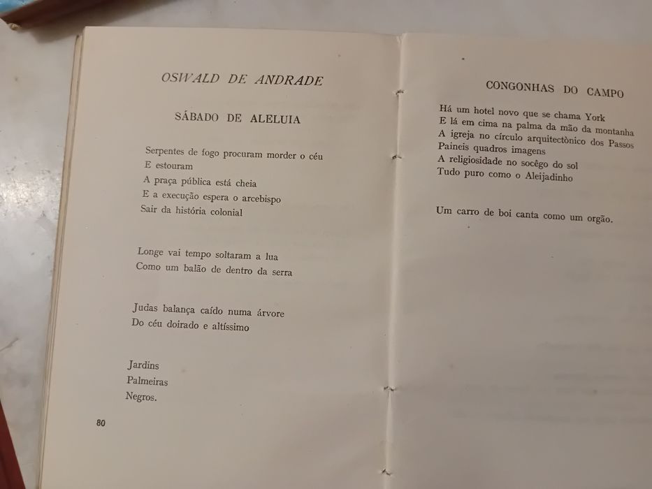 Livro Antigo Pequena Antologia da Moderna Poesia Brasileira