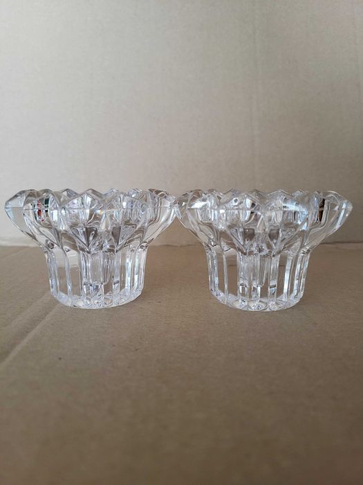 Conjunto 2 Castiçais em Cristal - Durand Cheverny / d'Arques-Durand
