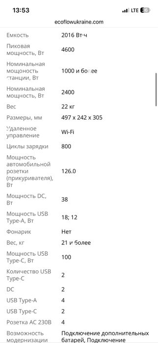 Зарядная станция EcoFlow DELTA Max 2000 (2016 Вт·ч)