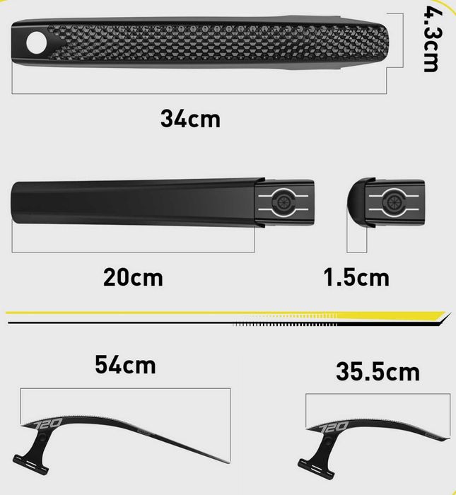 Błotnik Rowerowy gravel 700C 32-40mm Przód Tył ENLEE EN-720