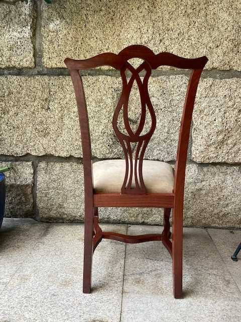 Cadeiras de mesa de jantar estilo Queen Anne