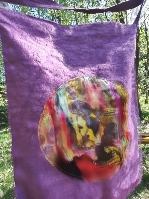 Torba artystyczna, len, jedwab