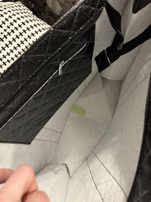 Duża torba shopper zapinana na zamek nowa Peterson czarna