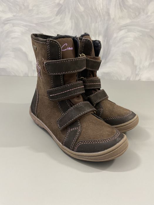 Дитячі зимові черевики Gino-Tex(Gore-tex), термо, натуральна шкіра