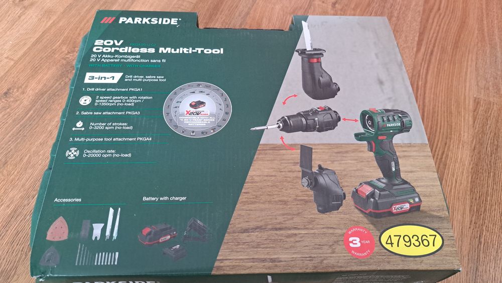 Urządzenie wielofunkcyjne multi tool parkside