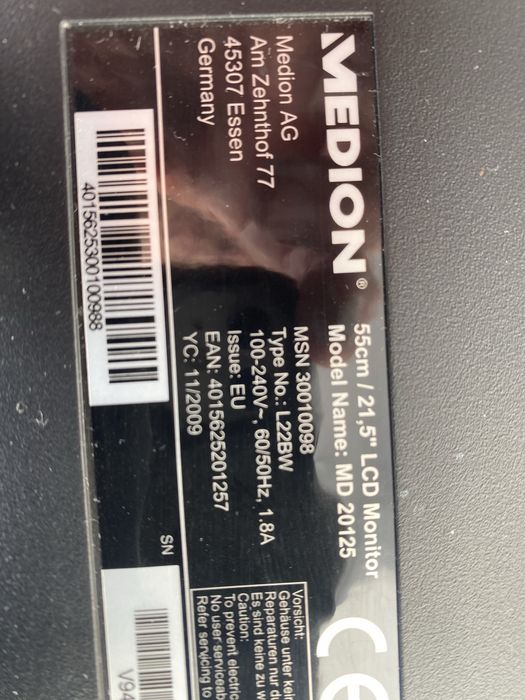 Monitor Medion LCD 55cm436678982590146561