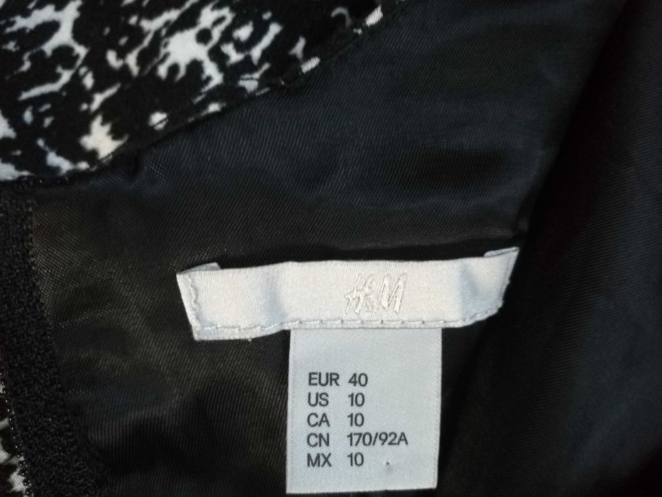 Elegancka sukienka na podszewce H&M 38/40 jak nowa