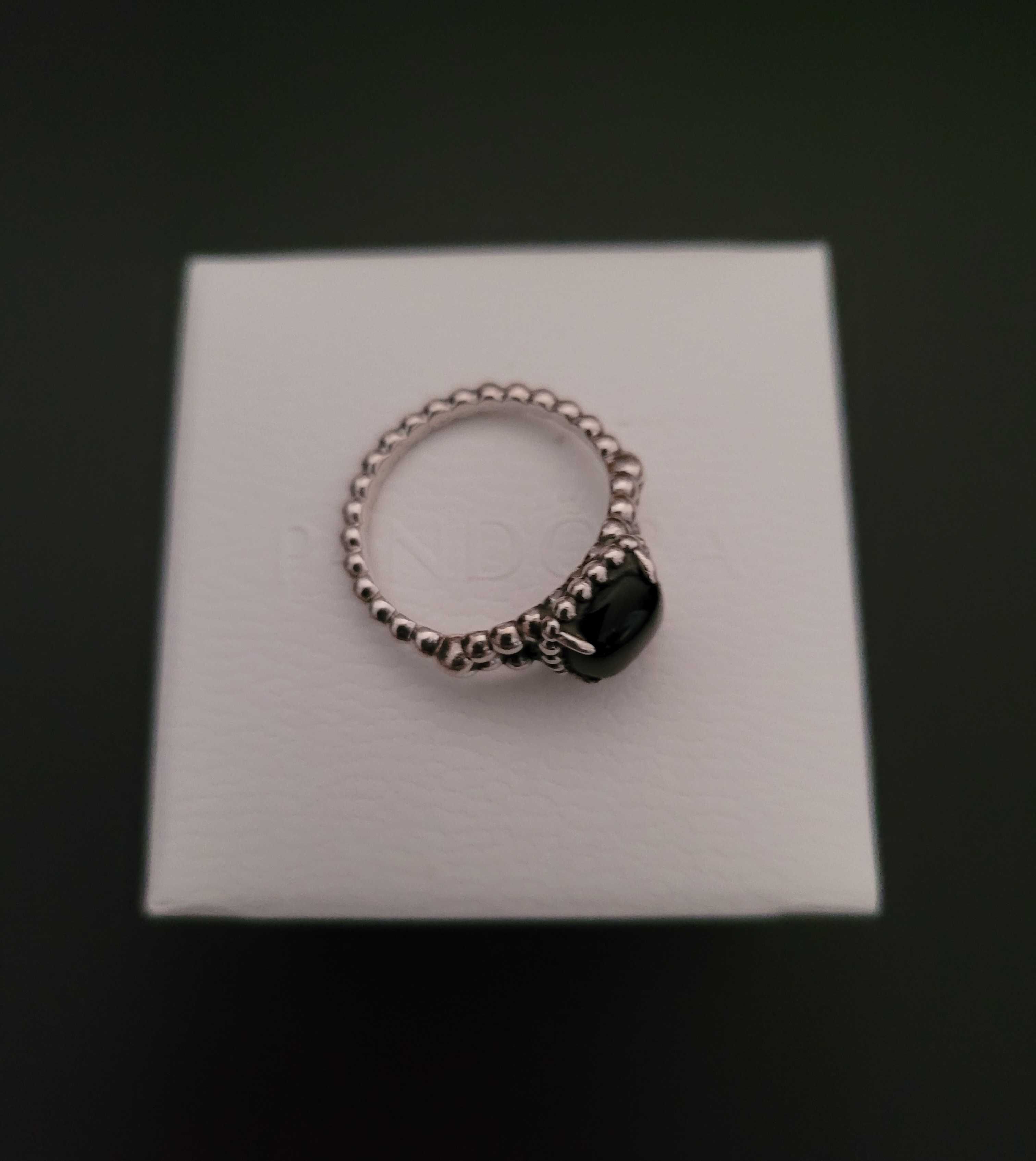 PANDORA pier cionek 54 du y czarny kryszta nr.kat 197188NCK