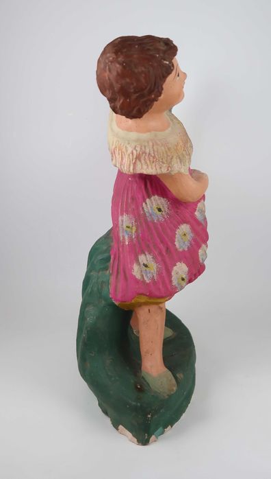 Escultura em barro vidrado Séc. XIX - Bailarina - 35 cm