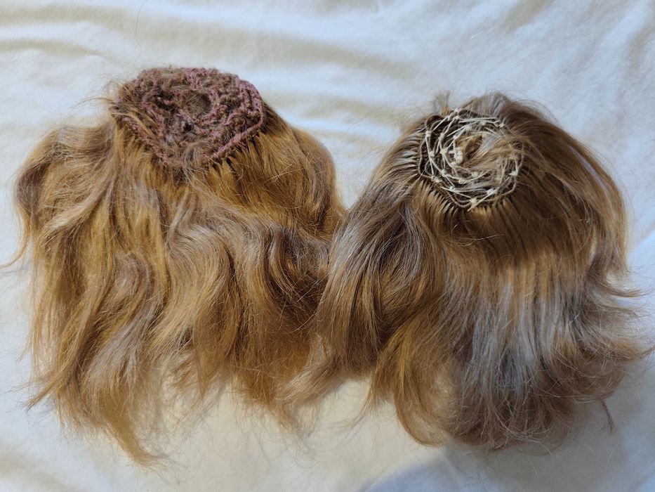 Натуральне волосся шиньон русий блонд натуральные волосы русые светлые