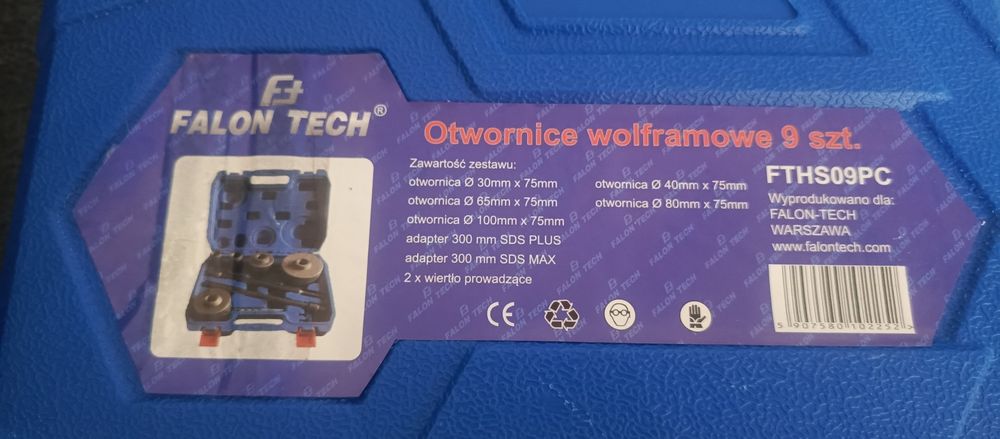 Zestaw otwornic 9 szt. Nowe