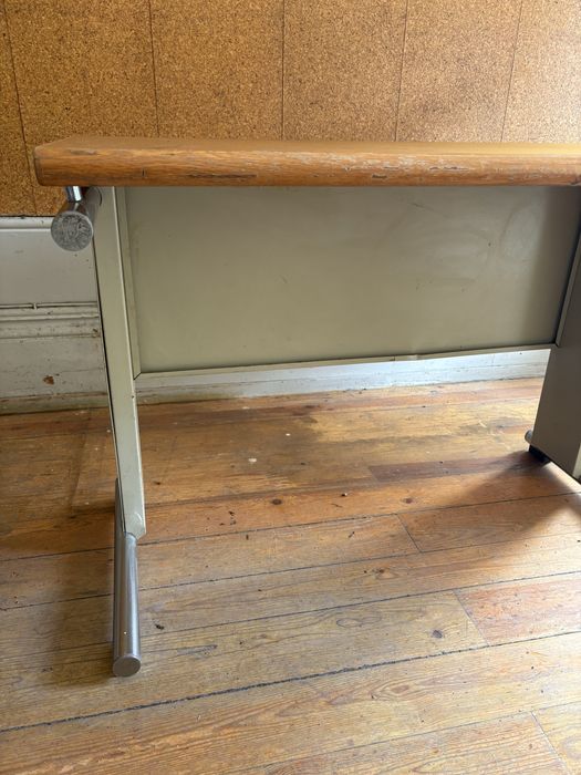 Secretária industrial retro madeira