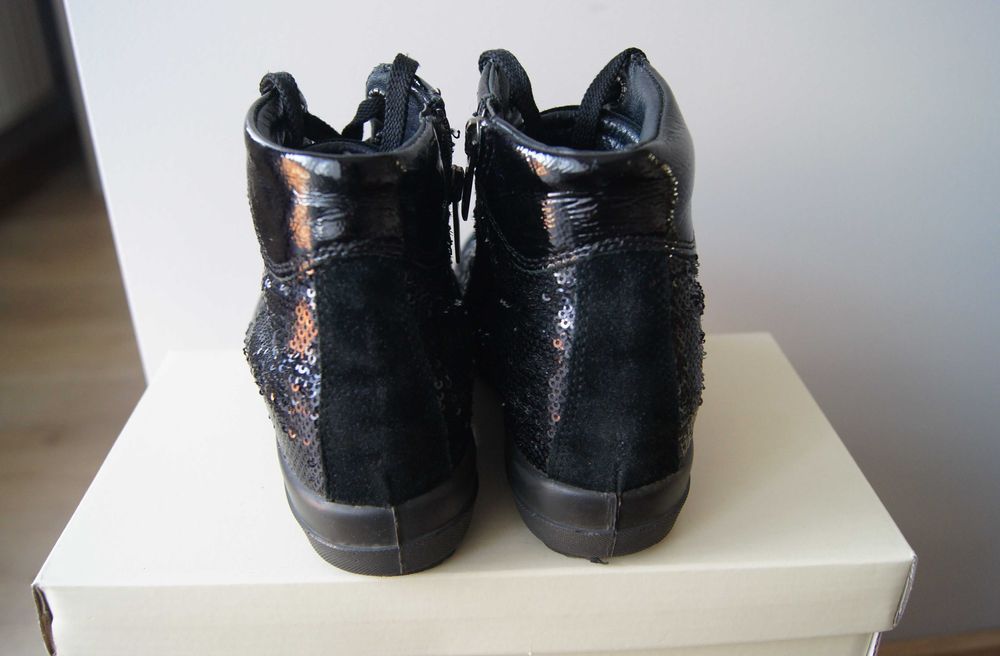 IGI&CO skórzane trampki wysokie jesienne jak botki 36